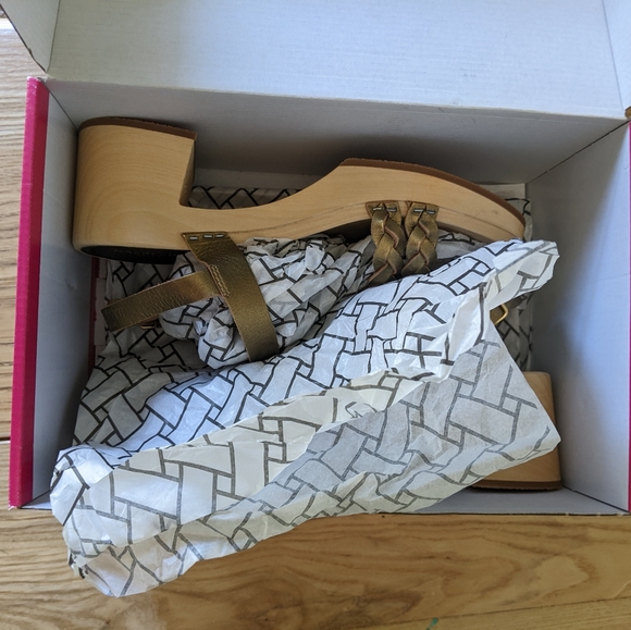 Swedish Hasbeen *never worn* Braided Sandal Wooden Clog - Picture 14 of 15